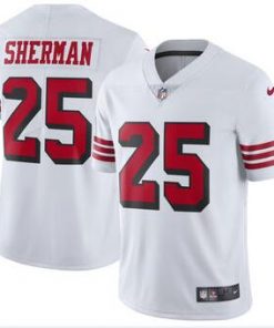 Men's San Francisco 49ers #25 Richard Sherman Nike White Color Rush Vapor Untouchable Limited Stitched NFL Jersey