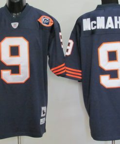 Mitchell & Ness Bears #9 Jim McMahon Blue With Big Number Stitched Throwback NFL Jersey