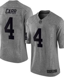 Nike Raiders #4 Derek Carr Gray Men's Stitched NFL Limited Gridiron Gray Jersey
