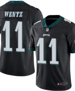 Nike Eagles #11 Carson Wentz Black Youth Stitched NFL Limited Rush Jersey