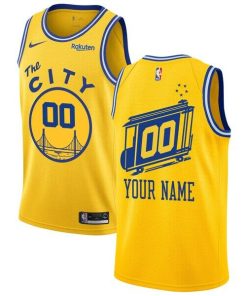 Youth Golden State Warriors Gold City Classic Edition Stitched NBA Jersey