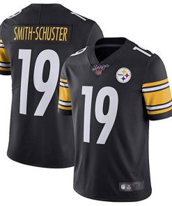 Men's Pittsburgh Steelers 100th #19 JuJu Smith-Schuster Black Stitched NFL Vapor Untouchable Limited Jersey