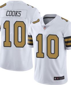 Nike Saints #10 Brandin Cooks White Men's Stitched NFL Limited Rush Jersey