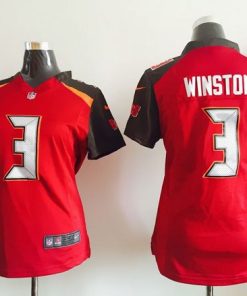 Nike Buccaneers #3 Jameis Winston Red Team Color Women's Stitched NFL New Elite Jersey