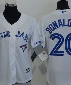 Blue Jays #20 Josh Donaldson White Women's Home Stitched MLB Jersey