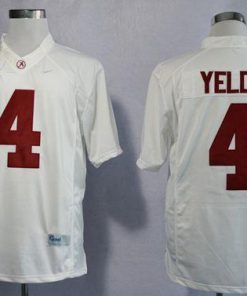 Crimson Tide #4 T.J Yeldon White Limited Stitched NCAA Jersey