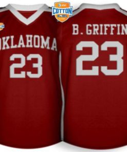 Sooners #23 Blake Griffin Red Basketball AT&T Cotton Bowl Stitched NCAA Jersey