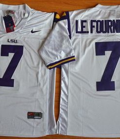 LSU Tigers #7 Leonard Fournette White Stitched NCAA Jersey