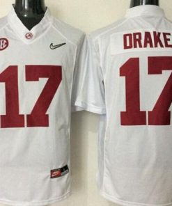 Crimson Tide #17 Kenyan Drake White Limited Stitched NCAA Jersey