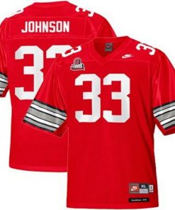 Buckeyes #33 Pete Johnson Red Legends of the Scarlet & Gray Throwback Stitched NCAA Jersey