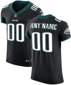 Men's Philadelphia Eagles  Black  Vapor Untouchable Custom Elite Stitched NFL Jersey