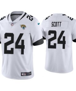 Men's Jacksonville Jaguars #24 Josiah Scott White Vapor Untouchable Limited Stitched Jersey