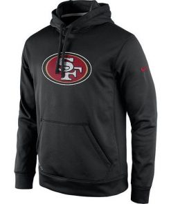 Men's San Francisco 49ers Nike Black Practice Performance Pullover Hoodie