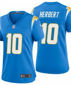Women's Chargers  #10 Justin Herbert 2020 Blue Stitched NFL Jersey(Run Small)