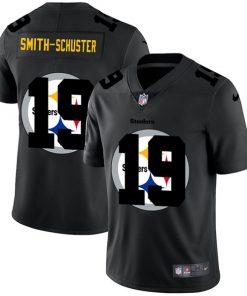 Men's Pittsburgh Steelers #19 JuJu Smith-Schuster 2020 Black Shadow Logo Limited Stitched NFL Jersey