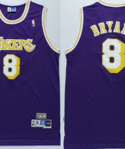 Lakers #8 Kobe Bryant Purple Throwback Stitched NBA Jersey