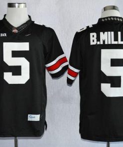 Buckeyes #5 Braxton Miller Black Limited Stitched NCAA Jersey