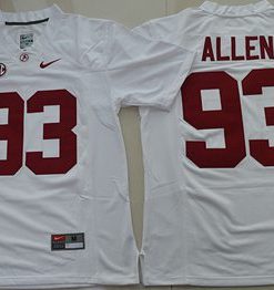 Crimson Tide #93 Jonathan Allen White Limited Stitched NCAA Jersey