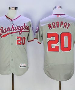 Nationals #20 Daniel Murphy Grey Flexbase Authentic Collection Stitched MLB Jersey