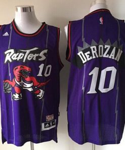 Raptors #10 DeMar DeRozan Purple Hardwood Classics Stitched NBA Jersey