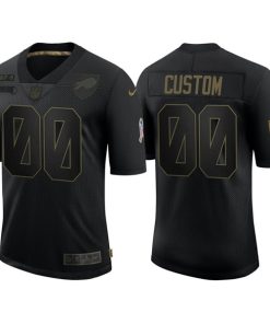 Men's Buffalo Bills Custom 2020 Black Salute To Service Limited Stitched NFL Jersey
