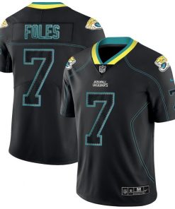 Men's Jacksonville Jaguars #7 Nick Foles Black Lights Out Color Rush NFL Limited Jersey
