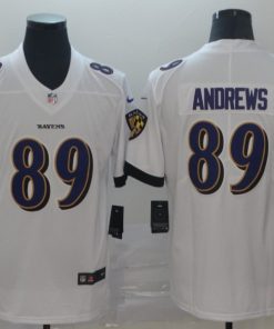 Men's Baltimore Ravens #89 Mark Andrews White Vapor Untouchable Limited NFL Jersey