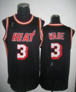Heat #3 Dwyane Wade Black Hardwood Classics Nights Stitched NBA Jersey