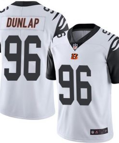 Nike Bengals #96 Carlos Dunlap White Men's Stitched NFL Limited Rush Jersey