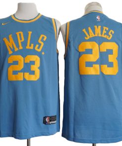 Men's Los Angeles Lakers #23 LeBron James Blue  MPLS Stitched NBA Jersey