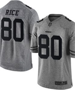 Nike 49ers #80 Jerry Rice Gray Men's Stitched NFL Limited Gridiron Gray Jersey