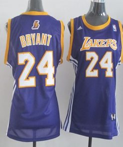 Lakers #24 Kobe Bryant Purple Women's Road Stitched NBA Jersey