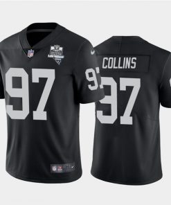 Men's Oakland Raiders Black #97 Maliek Collins 2020 Inaugural Season Vapor Limited Stitched NFL Jersey