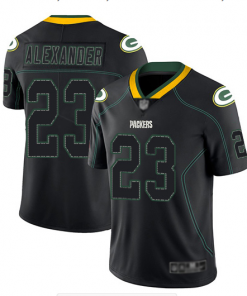 Men's Green Bay Packers #23 Jaire Alexander Black Lights Out Color Rush NFL Limited Stitched Jersey