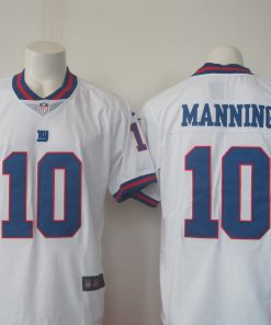 Men's Nike Giants #10 Eli Manning White Limited Rush Stitched NFL Jersey