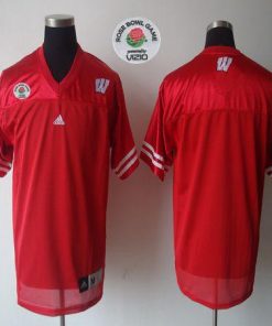 Badgers Blank Red Rose Bowl Game Stitched NCAA Jersey
