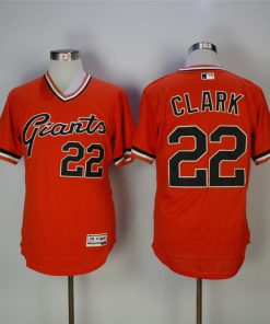 Men's San Francisco Giants #22 Will Clark Orange 1978 Turn Back The Clock Flexbase Stitched MLB Jersey