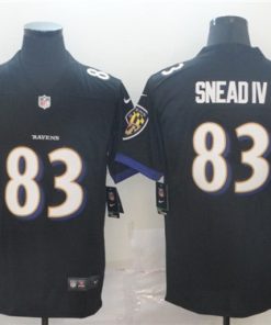 Men's Baltimore Ravens #83 Willie Snead IV Black Vapor Untouchable NFL Jersey