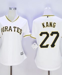 Pirates #27 Jung-ho Kang White Women's Home Stitched MLB Jersey