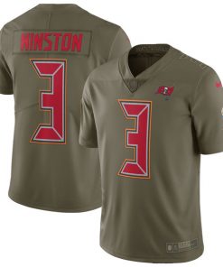 Men's Nike Tampa Bay Buccaneers #3 Jameis Winston Olive Salute to Service Limited Stitched NFL Jersey