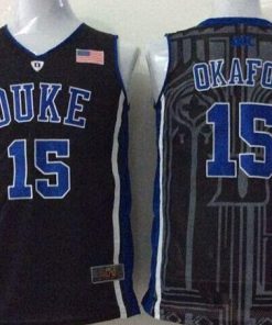 Blue Devils #15 Jahlil Okafor Black Basketball Stitched NCAA Jersey