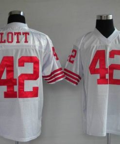 Mitchell and Ness 49ers Ronnie Lott Premier 42# Stitched White Jersey