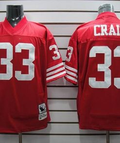 Mitchell and Ness 49ers #33 Roger Craig Stitched Red NFL Jersey