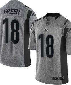 Nike Bengals #18 A.J. Green Gray Men's Stitched NFL Limited Gridiron Gray Jersey