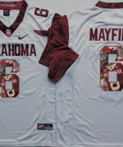 Sooners #6 Baker Mayfield White Player Fashion Stitched NCAA Jersey