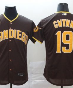 Men's San Diego Padres #19 Tony Gwynn Coffee Flex Base Stitched MLB Jersey