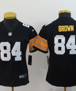 Women's NFL Pittsburgh Steelers #84 Antonio Brown Black Vapor Untouchable Limited Stitched Jersey