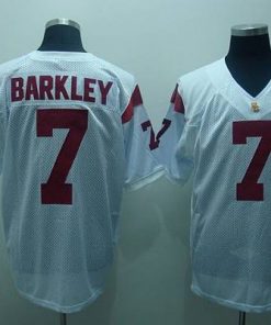 Trojans #7 Matt Barkley White Stitched NCAA Jersey