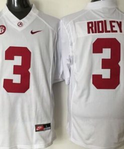 Crimson Tide #3 Calvin Ridley White Stitched NCAA Jersey
