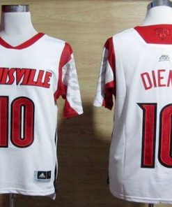 Cardinals #10 Gorgui Dieng White Basketball Stitched NCAA Jersey